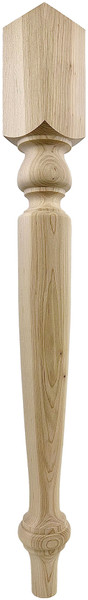 Narrow Seneca Dining Table Leg - 29" Tall x 3" Wide Narrow Seneca Dining Table Leg - 29" Tall x 3" Wide