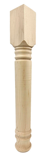 Narrow Farmhouse End Table Leg - 22 1/2" Tall x 3" Wide