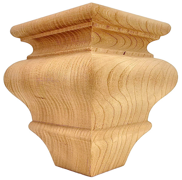 Square Bordeaux Bun Foot - 4 1/2" Tall x 3 7/8" Wide