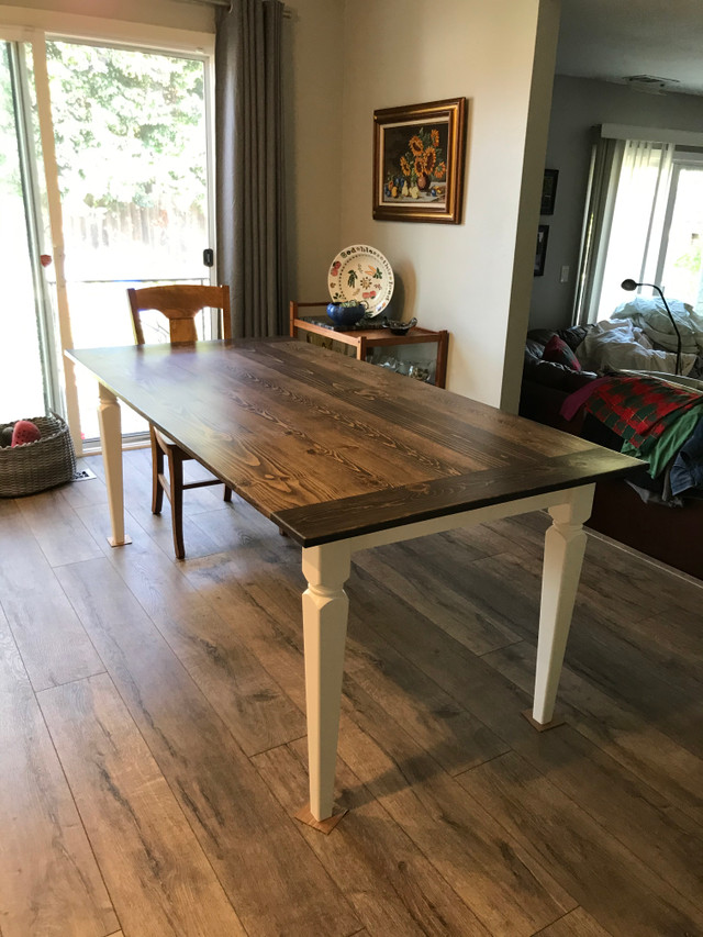 Tapered wood table leg inspiration