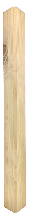 Modern Square Chamfered Edge Island Leg - 35 1/2" Tall x 3 1/2" Wide 