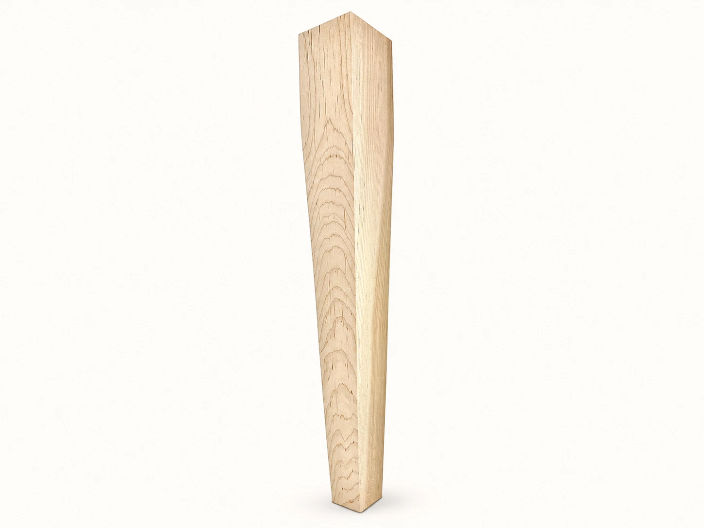 Transitional tapered natural wood furniture leg
