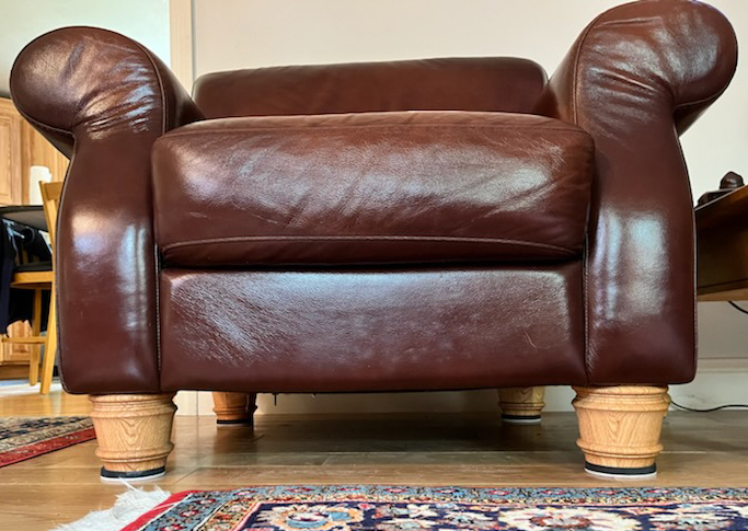 Couch with Massive Baymont Bun Foot