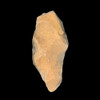 Genuine Acheulean handaxe from North Africa showing bifacial knapping and desert patina
