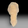 Genuine Acheulean handaxe from North Africa showing bifacial knapping and desert patina