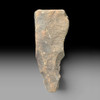 Genuine Acheulean handaxe from North Africa showing bifacial knapping and desert patina