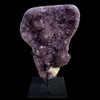Amethyst specimen on stand
