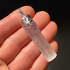Selenite pendant with Amethyst crystal