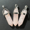 Rose quartz crystal pendants