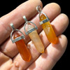 Carnelian crystal pendants