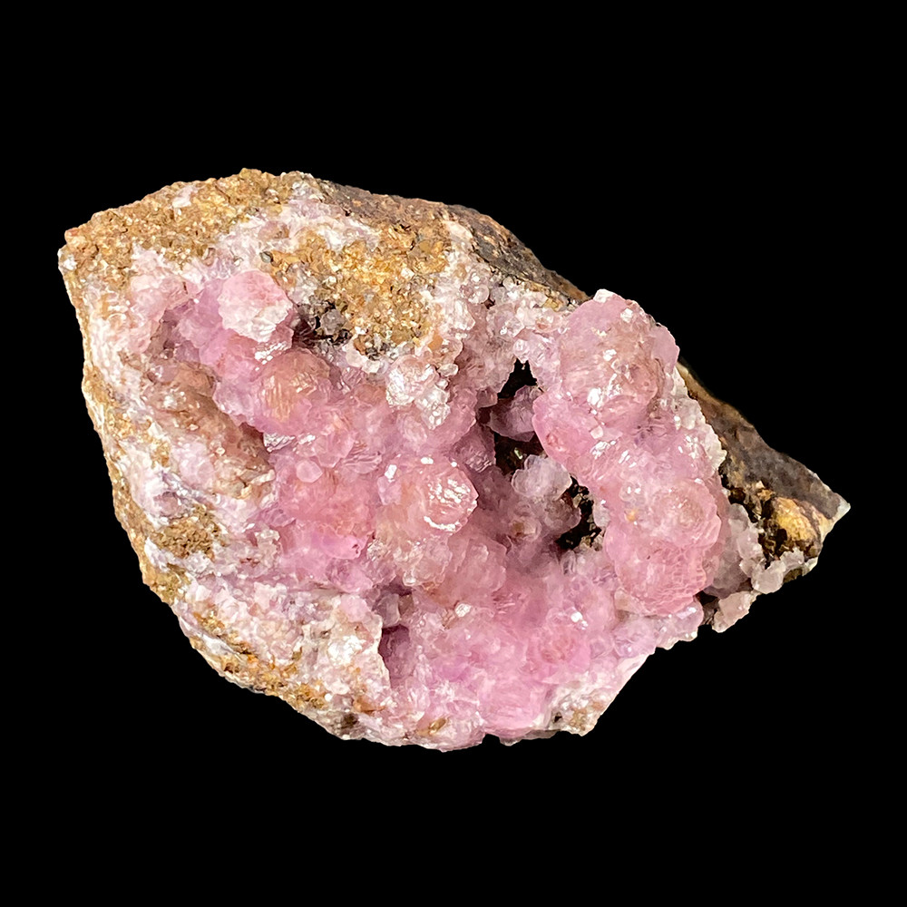 Pendentif En Cobalto Calcite Naturelle Rose Et Noir - 11,20g - Pierre Polie En Forme De Goutte - Neuf