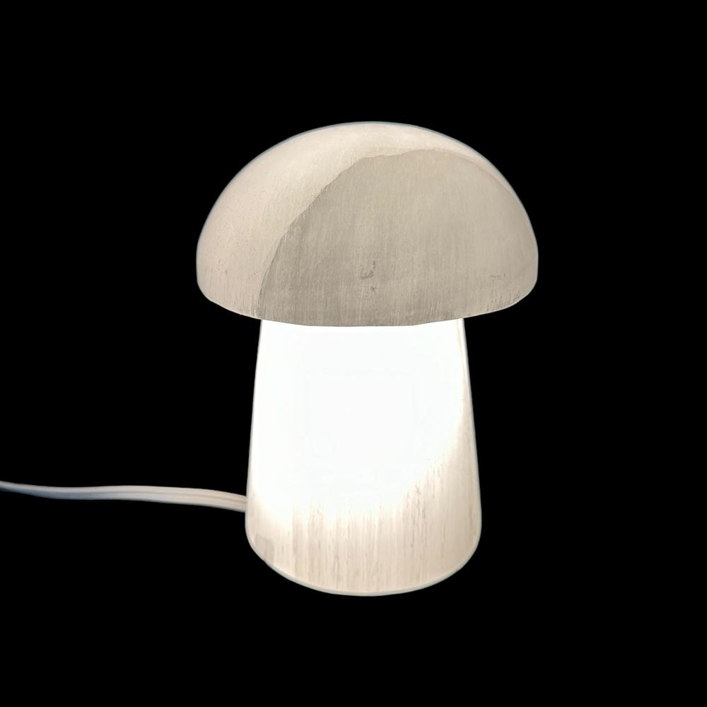 Selenite Mushroom Lamp | Fossilsplus.com/Pangaea Industries
