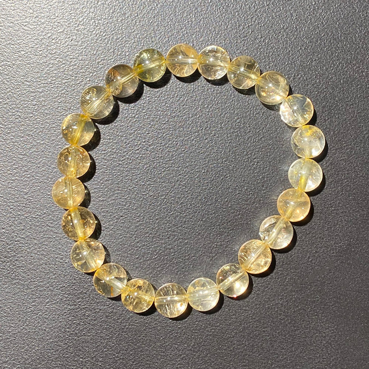 Bracelet Pierre de Soleil et Citrine (8mm) - 19cm