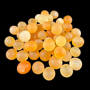Orange tumbled selenite  Orange tumbled selenite