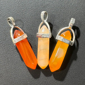 Carnelian crystal pendants