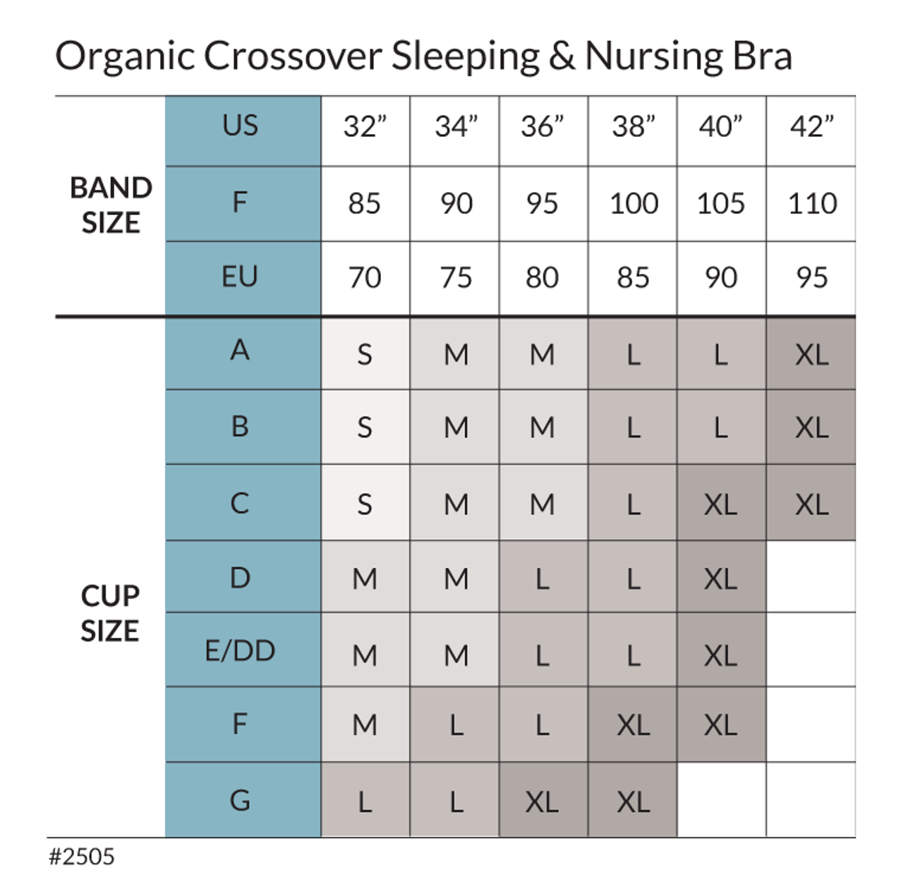 Carriwell Organic Crossover Nursing Bra Sleep and Pregnancy Bra with Soft  Lace Ideal for Night Use Organic Cotton Non-Wired Seamless White XL, Grey -  charcoal : : Fashion
