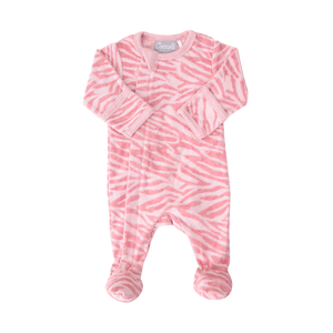 Coccoli Infant Girl Jacquard Velour Zipper Footie  PZV5351-166