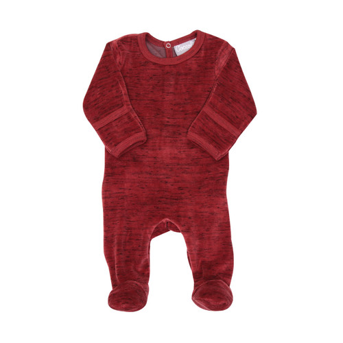 Coccoli Infant Boy/Neutral Velour Footie  PV5113-723