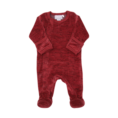 Coccoli Infant Boy/Girl/Neutral Velour Zipper Footie  PZV5123-723