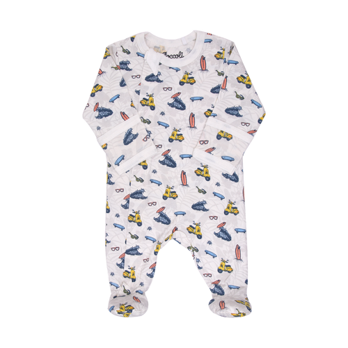 Coccoli Infant Neutral Boy Neutral Zipper Footie  PZM5294-657