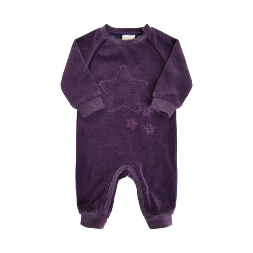 Minymo Infant Girl Suit L/S Velour  111168-6720