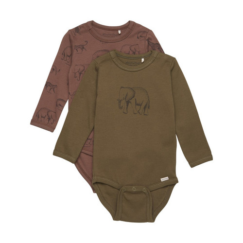 Minymo Infant Neutral Body L/S 2-Pack 111948-9526