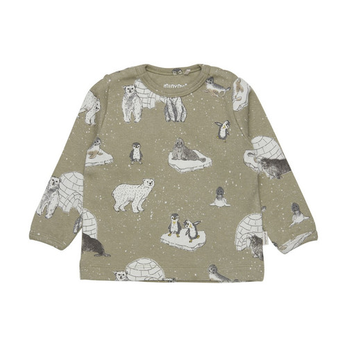 Minymo Infant Boy T-shirt L/S AOP 112015-8017