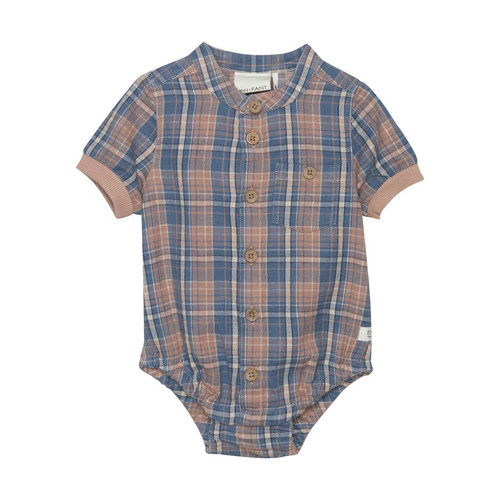 En Fant Infant Boy Body Shirt S/S Check 215127-2043