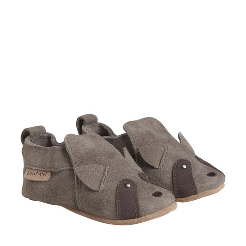 En Fant Footwear Infant Neutral Slippers Suede Animal , 18-24, 250263-2502