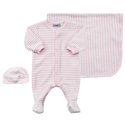 Coccoli Infant Girl Footie+cap+blk 1m-6m M4107-367