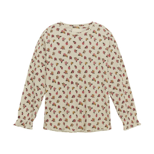 Minymo Kid Girl T-shirt LS AOP Rib 123584-1701