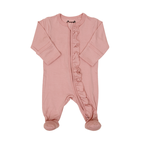 Coccoli Infant Girl Modal Zipper Footie N-9m PM5687-63