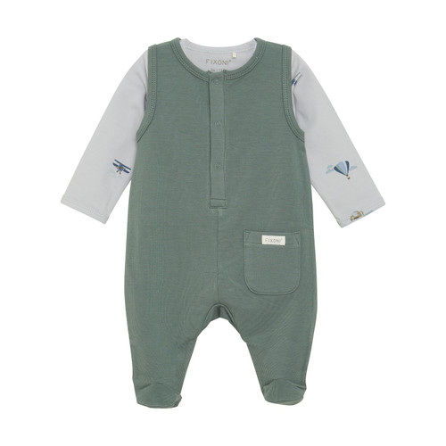 Fixoni Infant/kid Boy Set W. Body And Romper Sweat P-9m 423043-9131