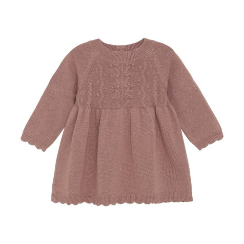 Huttelihut Infant Girl Dress Ls Knit W. Wool 1m-24m 480722-4330