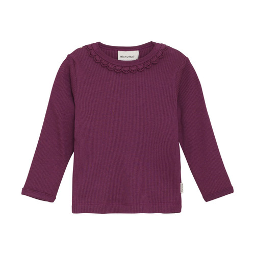 Minymo Infant/kid Girl T-shirt Ls Rib N-24m 114010-5722