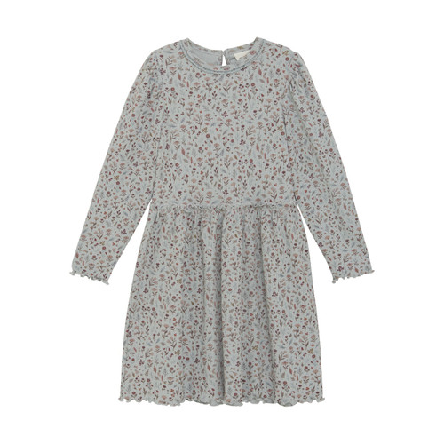 Minymo Infant/kid Girl Dress Ls Aop Rib 18m-12y 124052-8702