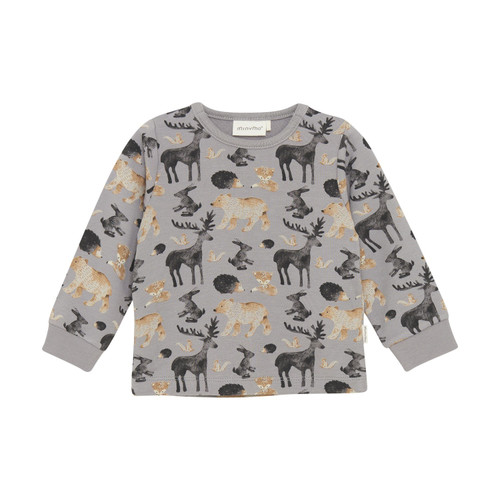 Minymo Infant/kid Boy T-shirt Ls Aop Sweat N-24m 114064-1856