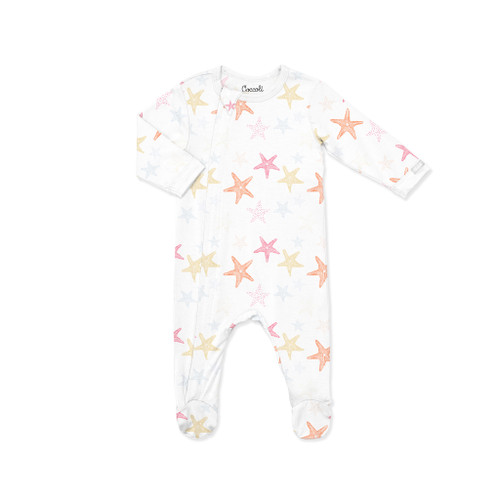 Coccoli Infant/kid Girl Cotton-modal Zipper Footie N-18m Pzm6005-202