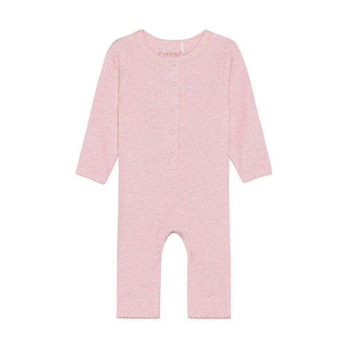Fixoni Infant/kid Girl Rompers Ls Melange Rib P-24m 423104-5304