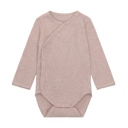 Fixoni Infant Girl Wrap Body Ls Melange Rib P-9m 423268-5016