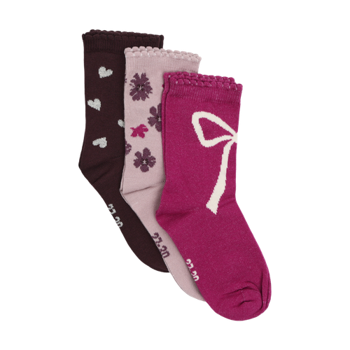 Minymo Infant/Kid Girl 3-pack Socks 23/26-35/38 124467-6599