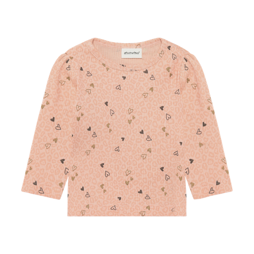 Minymo Infant Girl T-shirt Ls Aop Rib N-24m 114412-5000