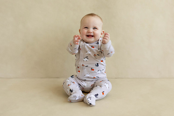 Coccoli Infant Boy/girl/neutral Cotton-modal Zipper Footie N-18m Pzm5906-222