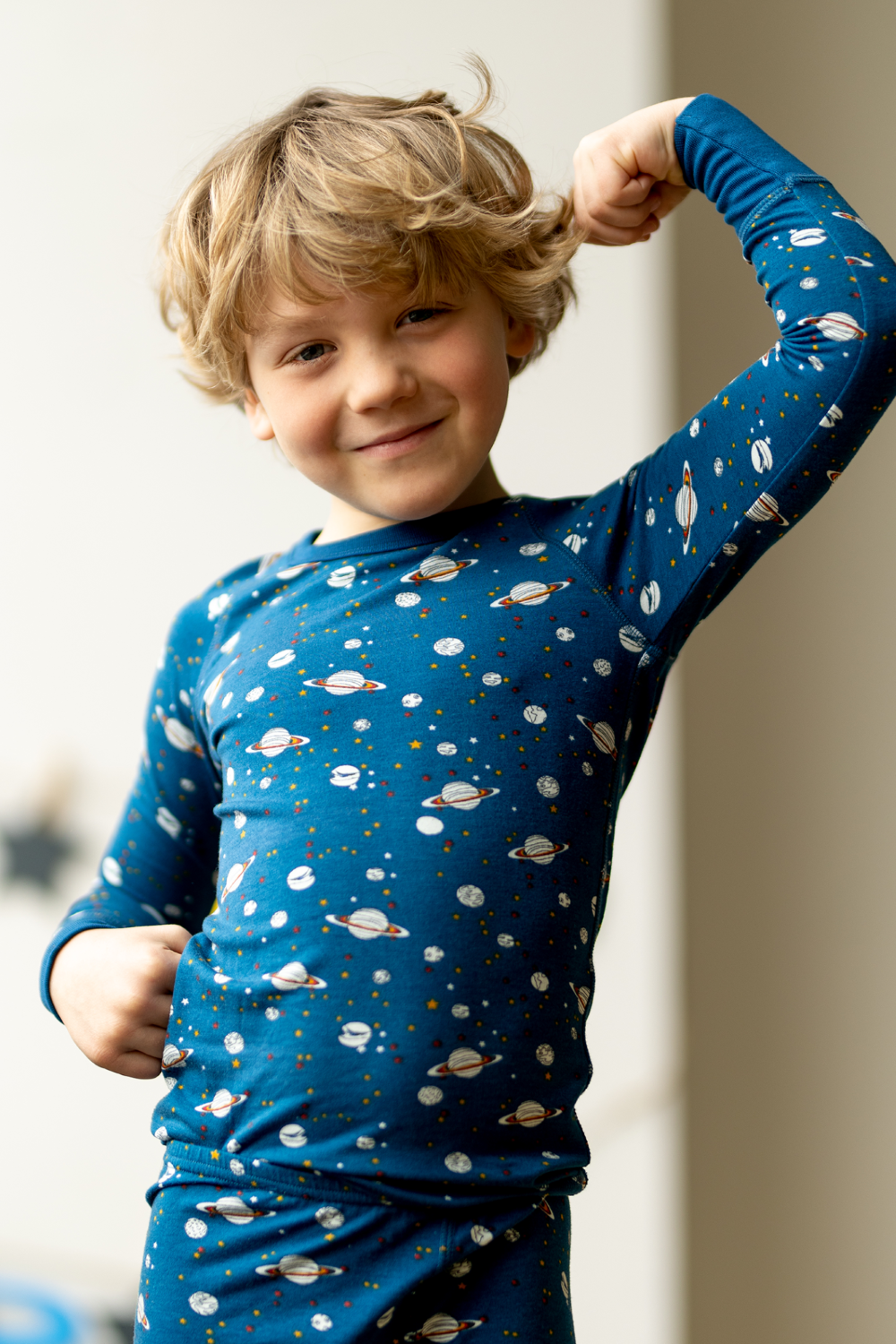 Coccoli Pajama Kid Turtle Marine Blue Cotton-Modal main image 1