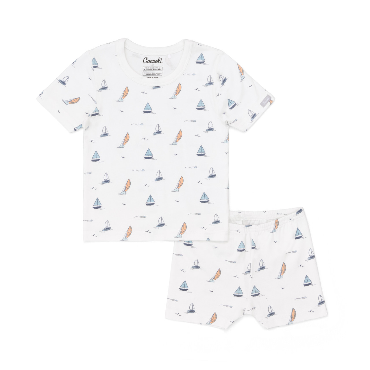 Coccoli Kid Boy Ss Cotton-modal Pyjama 2y-12y Tsm6025-203