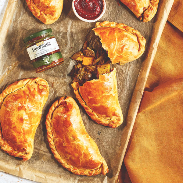 Cornish Beef Pasties with Shawarma Paste