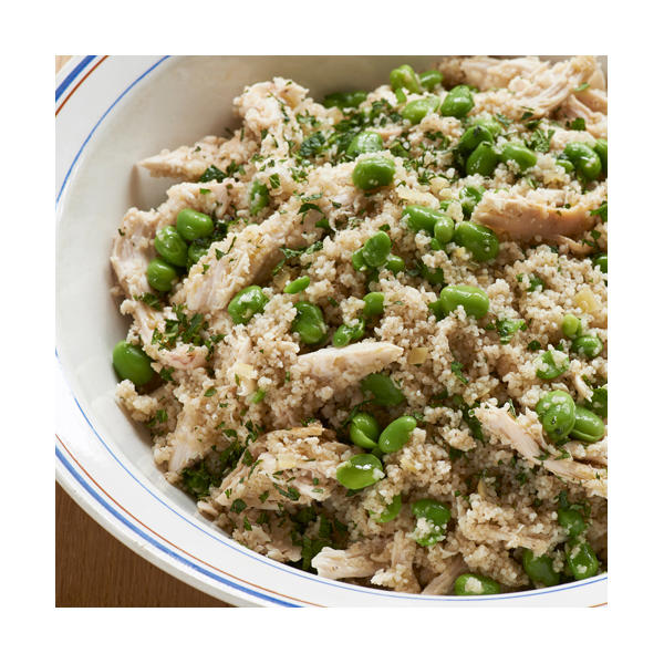 Couscous Salad with Preserved Lemon, Broadbeans and Chicken