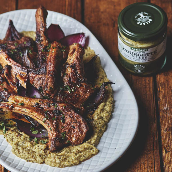 Lamb Chops with Courgette Mezze