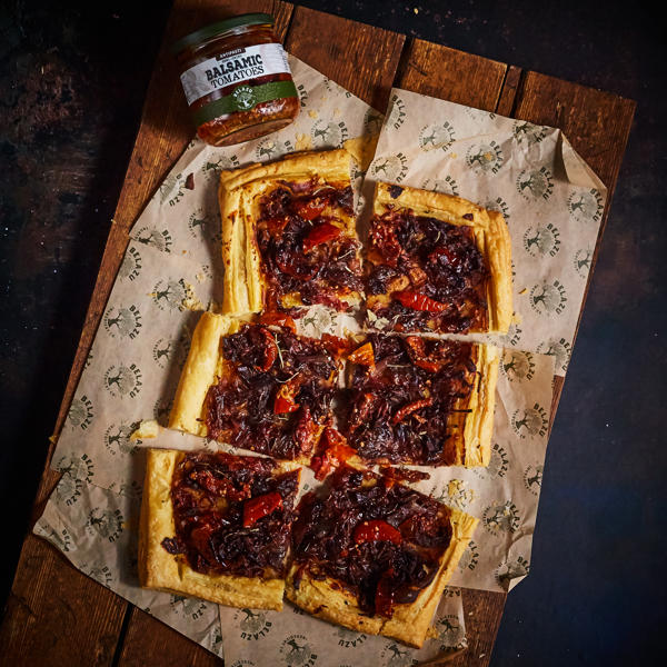 Puff pastry tomato tart