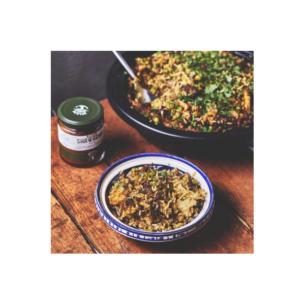 Spiced Lamb, Pea and Cauliflower Pilaf